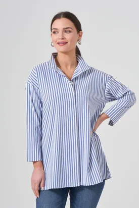 36" Oversized Striped Blouse