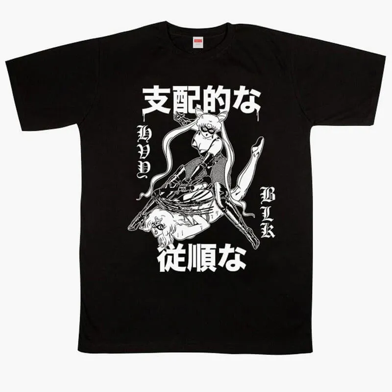 benpaolv HVY BLK Dark Sailor Moon T-Shirt Bondagecore