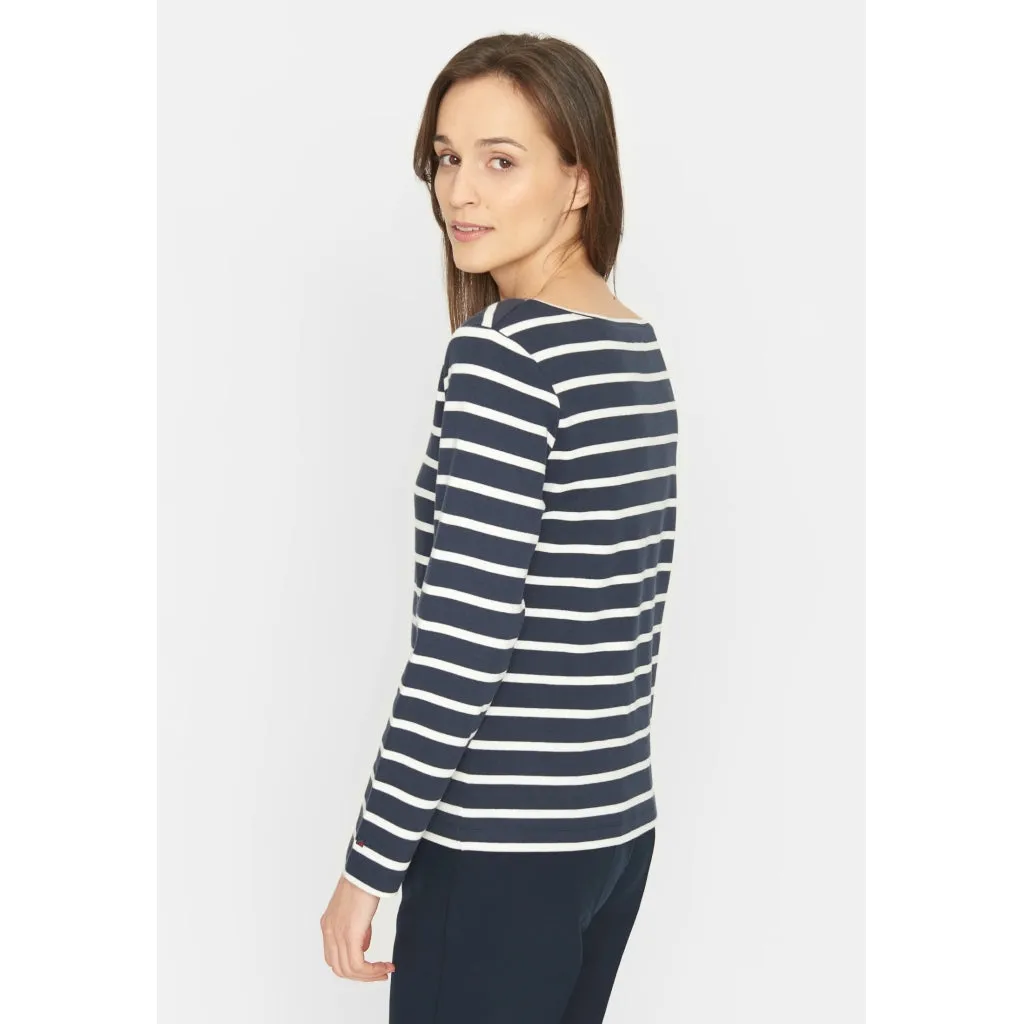 Catalina long sleeve T-shirt - Navy Stripe