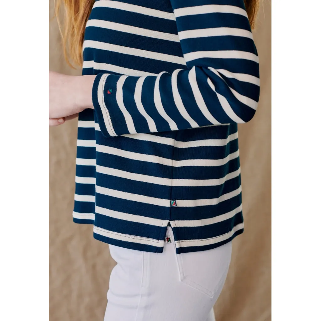 Catalina long sleeve T-shirt - Navy Stripe