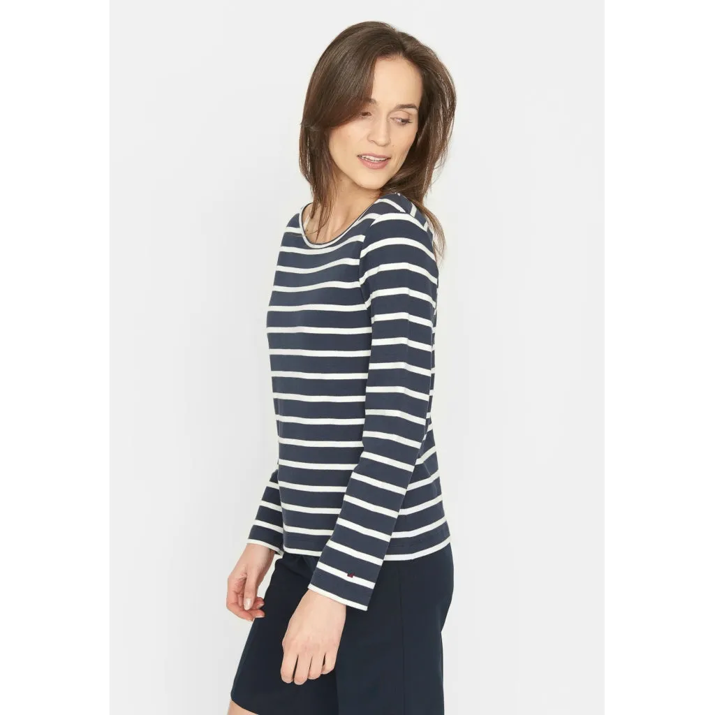 Catalina long sleeve T-shirt - Navy Stripe