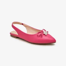 Girls Sling Back Flats