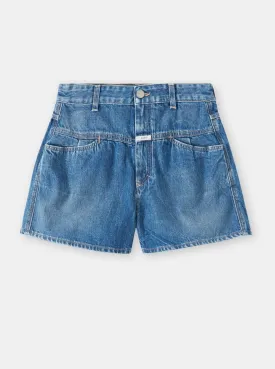 JOCY-X DENIM SHORTS | MID BLUE