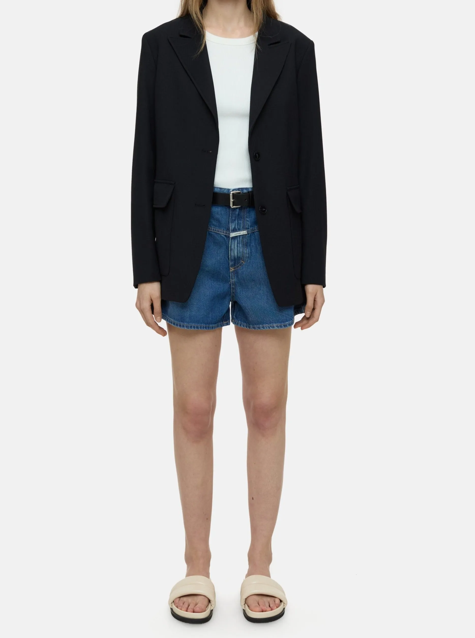 JOCY-X DENIM SHORTS | MID BLUE