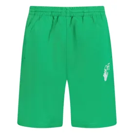 OFF WHITE HANDS OFF SKATE TRACK SHORTS GREEN