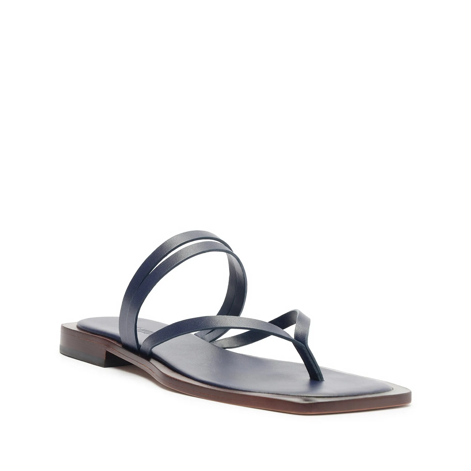 Rania Leather Flat Sandal