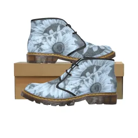 Sunflower Serenity Women's Canvas Chukka Boots