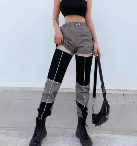 Thigh cutout overalls