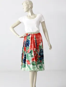 vintage 50s floral circle skirt