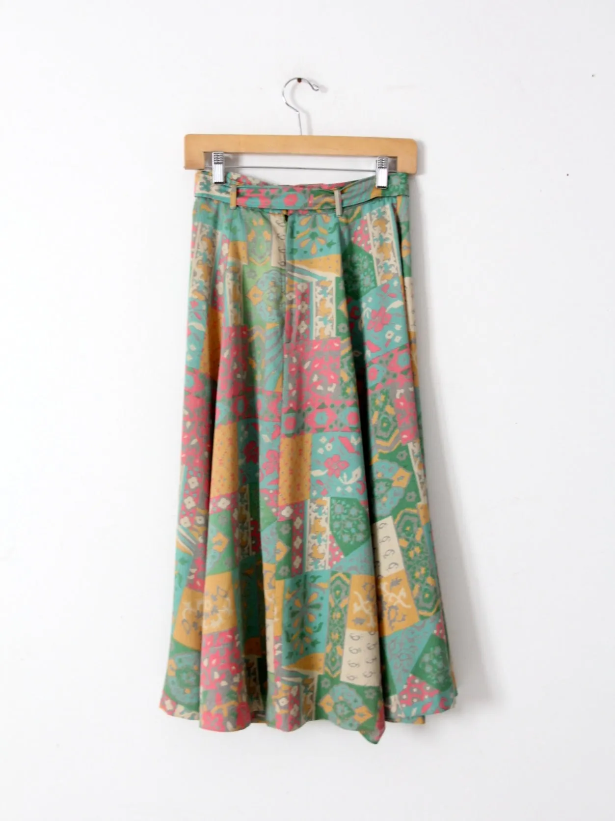 vintage 70s print skirt