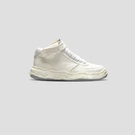 WAYNE MID TOP CANVAS SNEAKER - WHITE