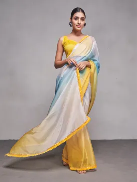 Women Party Wear Printed Saree with Designer Un Stitched Blouse